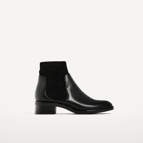 Zara | Shoes | Zara Womens Size 3875 Black Leather Almond  display picture 2